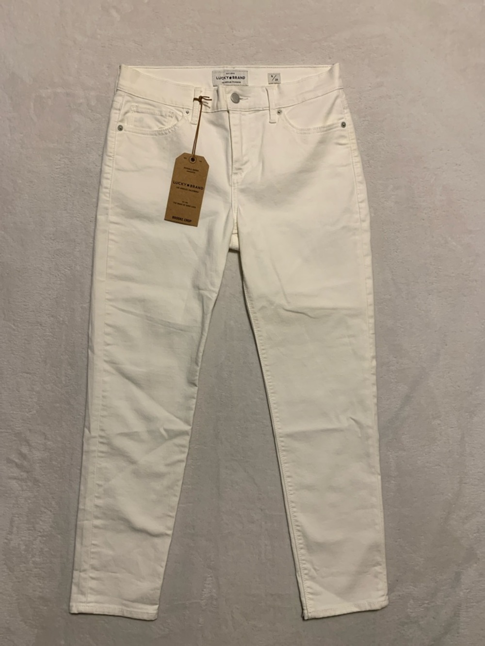 Lucky Brand Brooke Cropped white jeans NWT